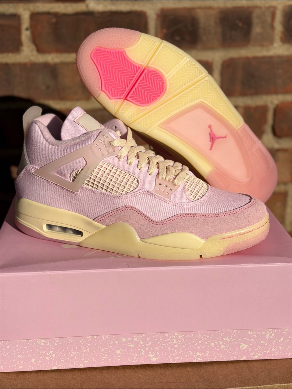 Air jordan retro 4 pearl pink and iced out carmine size 12.5 - Picture 7 of 15